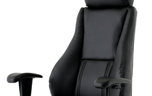Winsor Black Leather Chair With Headrest Image 17