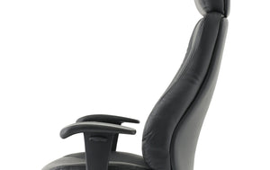 Winsor Black Leather Chair With Headrest Image 16