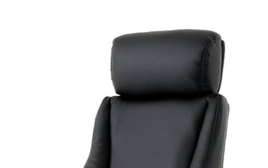 Winsor Black Leather Chair With Headrest Image 9