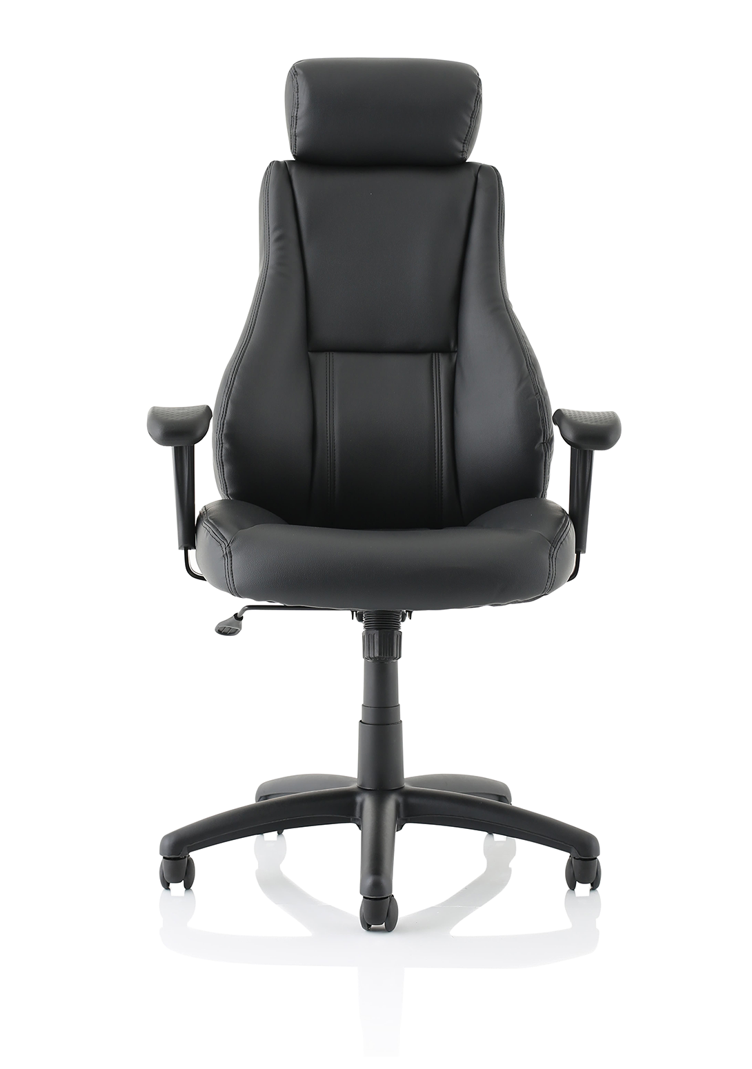 Winsor Black Leather Chair With Headrest Image 3