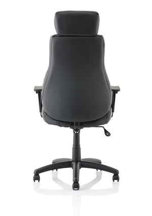 Winsor Black Leather Chair With Headrest Image 7