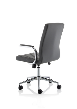 Ezra Executive Grey Leather Chair Image 6