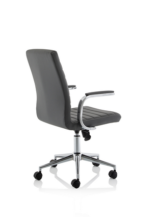 Ezra Executive Grey Leather Chair Image 8
