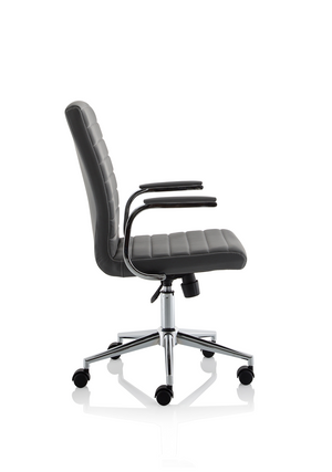 Ezra Executive Grey Leather Chair Image 9