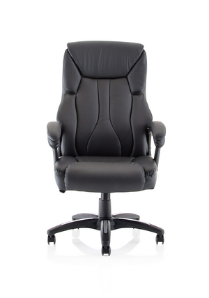 Stratford High Back Black Leather Look Chair Image 3