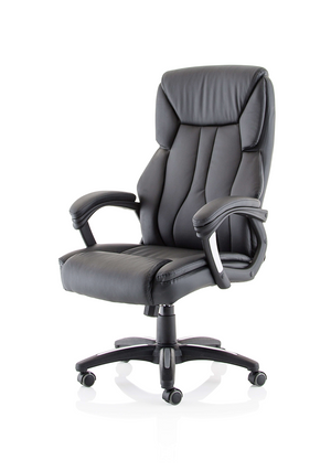 Stratford High Back Black Leather Look Chair Image 4