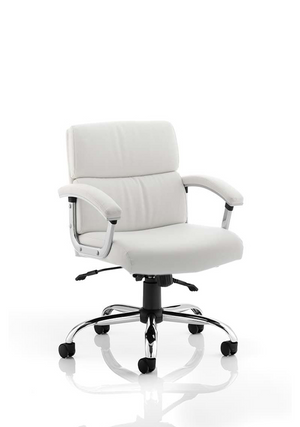 Desire Medium Executive Chair White With Arms Image 2
