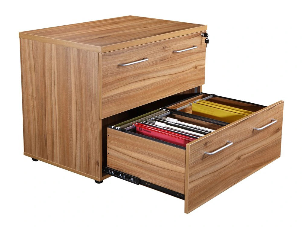 Exec 2Dsfw Elite 2 Drawer Side Filing Cabinet In Walnut