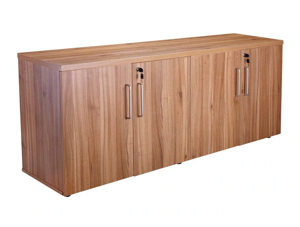 Black shop walnut credenza