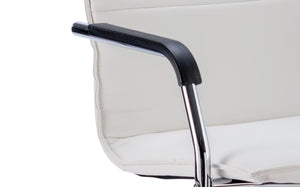 Echo Medium Back Leather Cantilever Visitor Chair With Arms BR000038 3