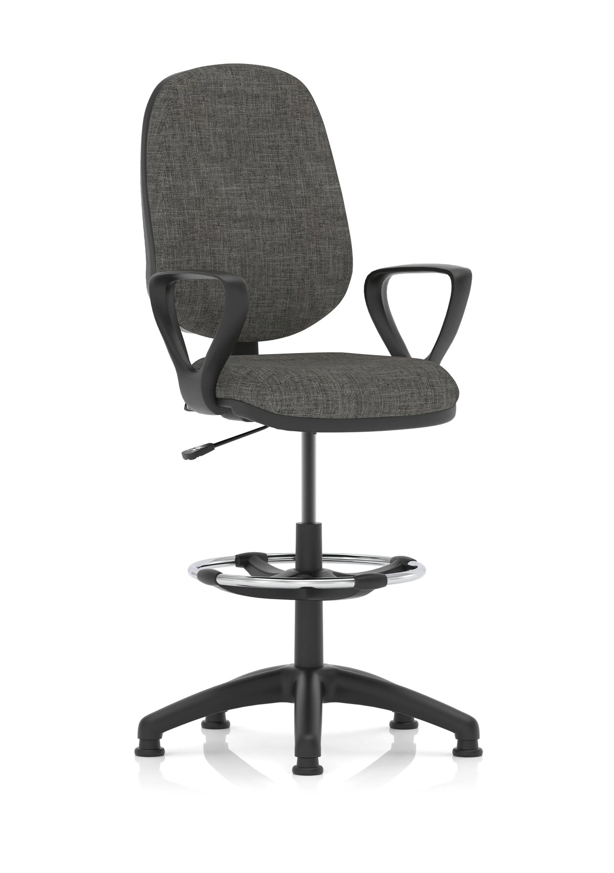 Eclipse Plus I Lever Task Operator Chair Charcoal With High Rise Draughtsman Kit Image 3