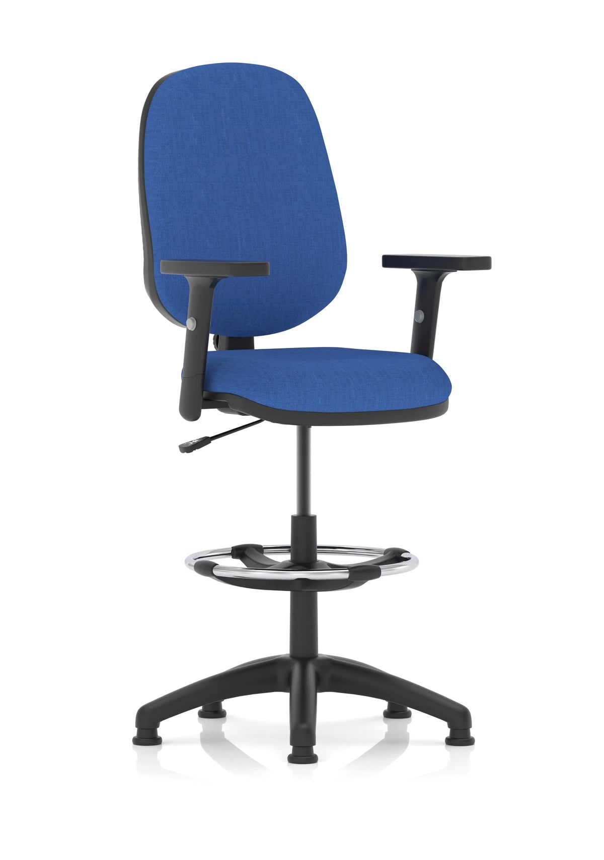 Eclipse Plus I Lever Task Operator Chair Tansy Purple Fully Bespoke Colour With Loop Arms with High Rise Draughtsman Kit Image 3