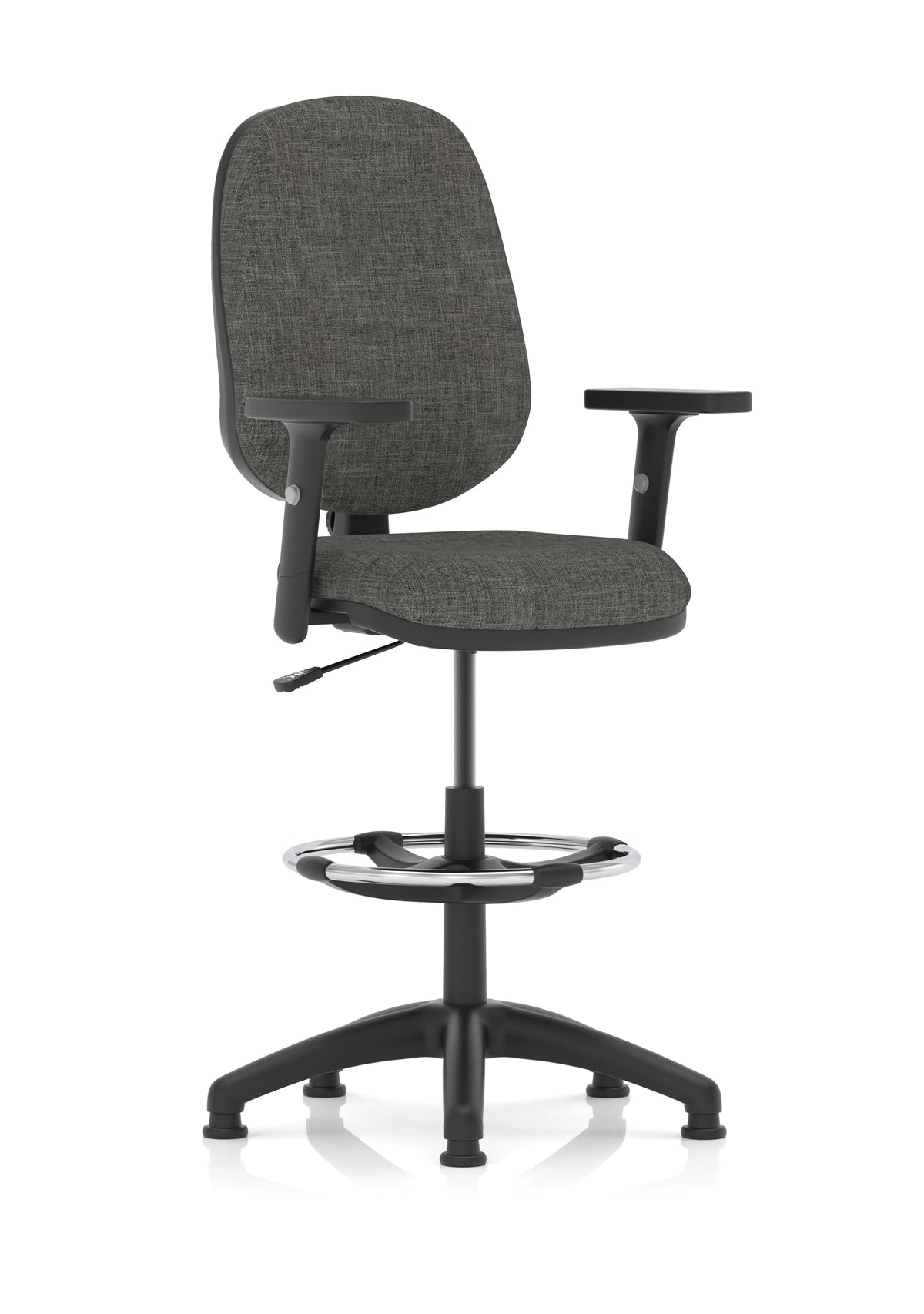 Eclipse Plus I Lever Task Operator Chair Senna Yellow Fully Bespoke Colour With Loop Arms with High Rise Draughtsman Kit Image 4