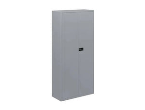 Economy Stationary Cupboards with 3 Shelves - Goose Grey