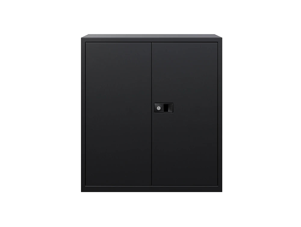 Economy Stationary Cupboards with 1 Shelf Black 2