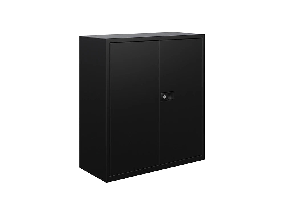 Economy Stationary Cupboards with 1 Shelf - Black