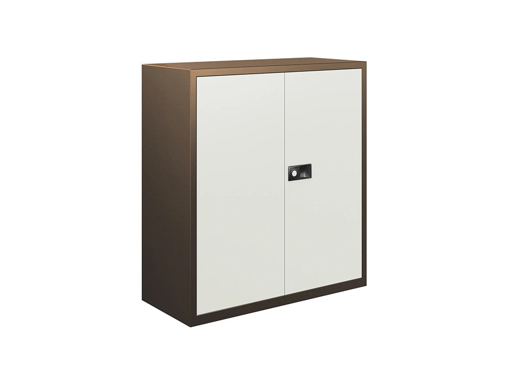 Economy Stationary Cupboards with 1 Shelf - Coffee and Cream