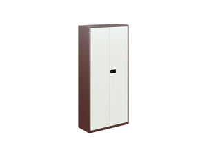 Economy Stationary Cupboards with 3 Shelves - Coffee and Cream