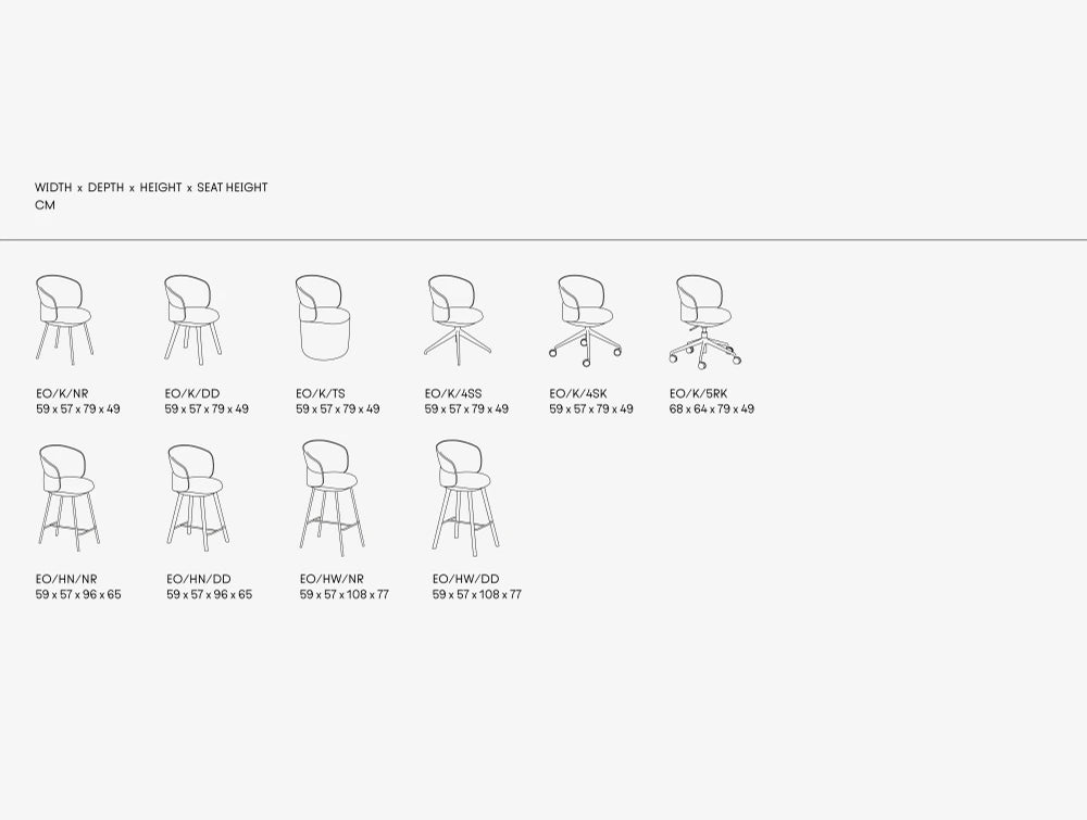 Ekori Chair Collection with Wooden High Top Table Dimensions