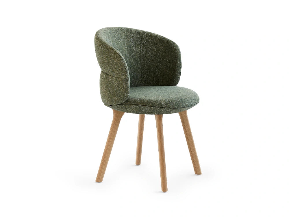 Ekori High Stool with Wooden Legs and Steel Footrest 4