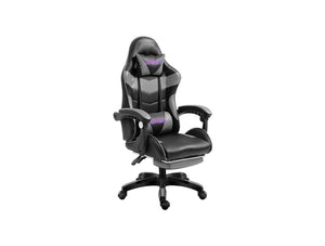 Eksa Lxw 50 Gaming Chair With Footrest Black Grey