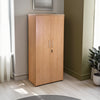 Elite 5 Level Wooden Cupboard with Indoor Plant in Modern Office Setting