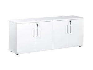 Four Door Credenza Complete With Two Shelves In White