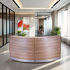 Elite Semi Circle Modular Reception Unit in Reception Area with Indoor Plants 2