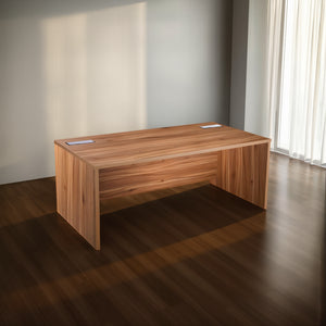 Elite Wooden Executive Desk in Modern Office Setting 2