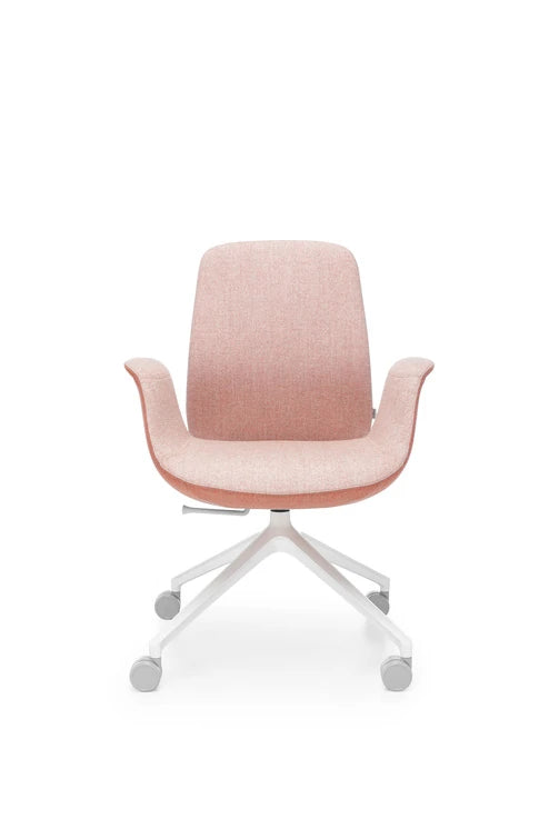 Ellie High Backrest Swivel Armchair With 4 Star Base 16
