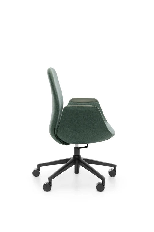 Ellie High Backrest Swivel Armchair With 4 Star Base 4