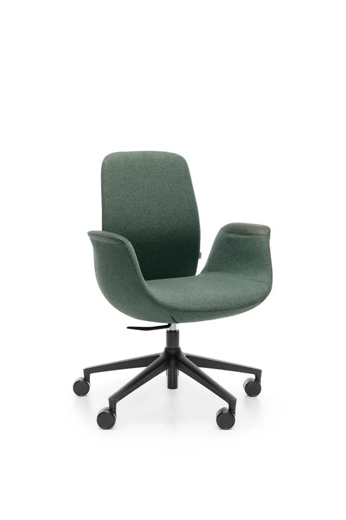 Ellie High Backrest Swivel Armchair With 4 Star Base 5