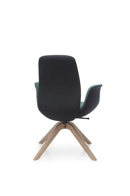 Ellie High Backrest Swivel Armchair With 4 Star Base 6