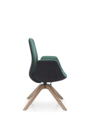 Ellie High Backrest Swivel Armchair With 4 Star Base 7