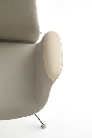 Ellie High Backrest Swivel Armchair With 5 Star Base 1