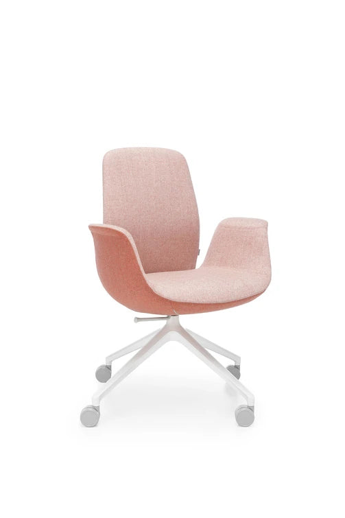 Ellie High Backrest Swivel Armchair With Wooden Frame 15