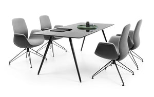 Ellie Low Backrest Swivel Armchair With 4 Star Base 2