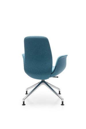 Ellie Low Backrest Swivel Armchair With Wooden Frame 17