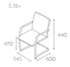 Epsilon High Backrest Chair Dimensions