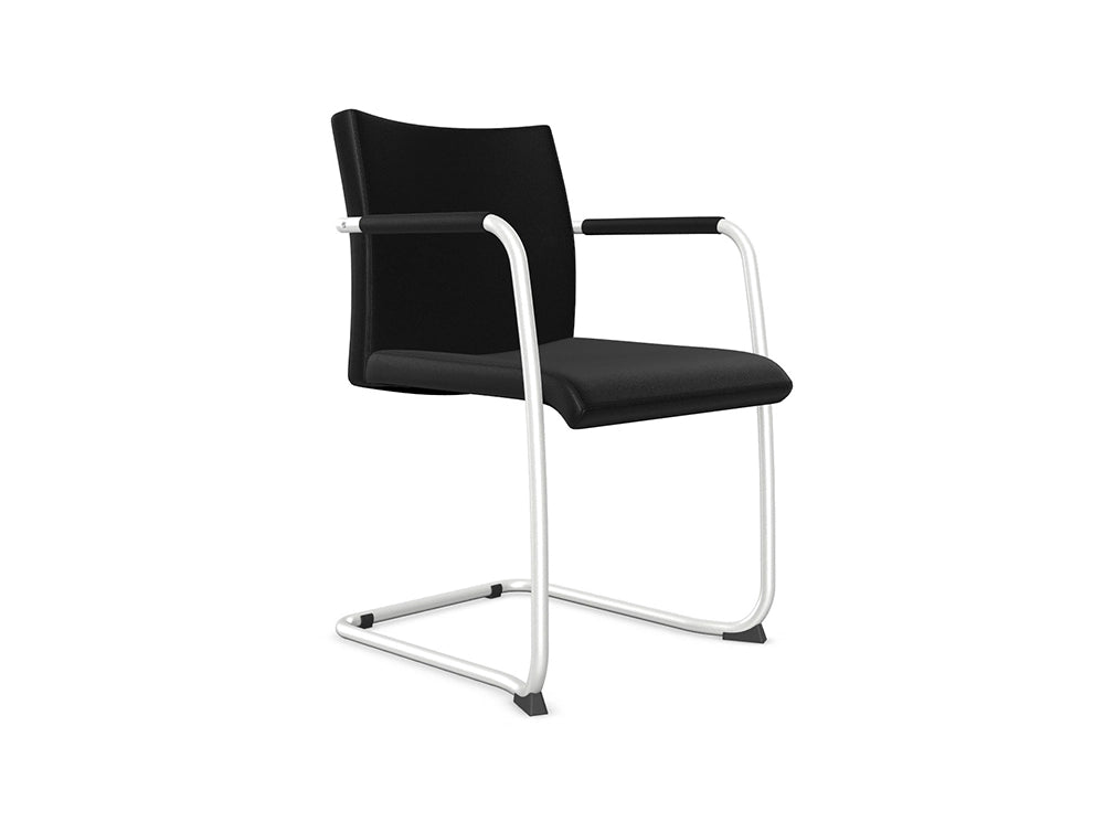 Epsilon Low Backrest Conference Armchair With Sled Base