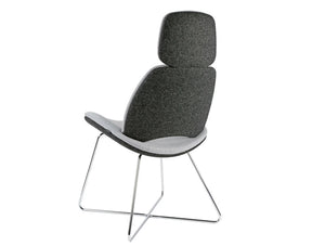 Era Wire Legs Lounge Chair With Black And Grey Finish