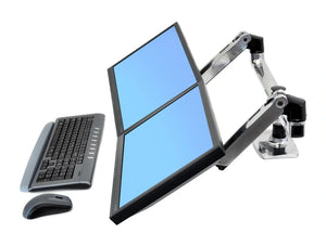 Ergotron Lx Dual Side By Side Desk Mount Lcd Arm Lifted