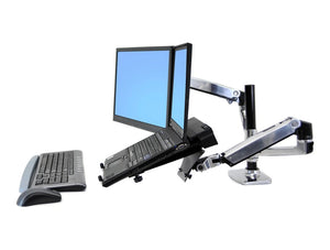 Ergotron Lx Dual Stacked Desk Mount Lcd Arm With Laptop