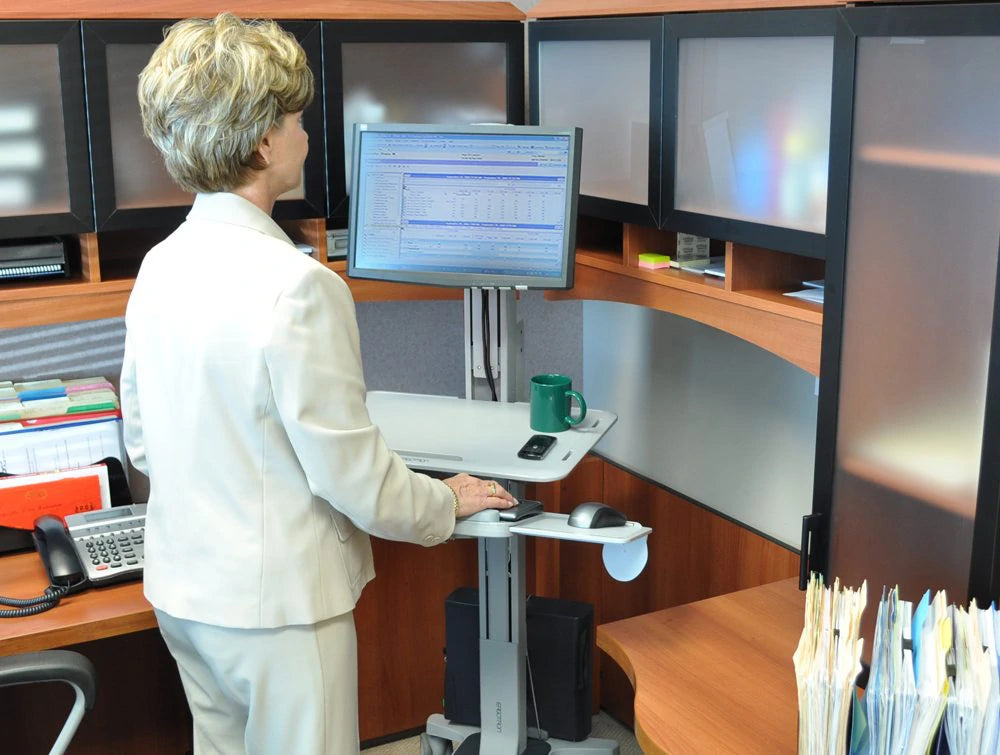 Ergotron Workfit C Single Ld Sit Stand Workstation