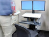 Ergotron Workfit C Sit Stand Workstation Dual In An Office