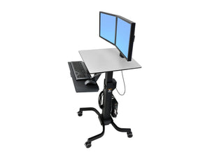 Ergotron Workfit C Sit Stand Workstation Dual Side Angle