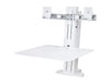 Ergotron Workfit Sr Dual Monitor Sit Stand Workstation In White Without Monitors