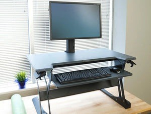 Ergotron Workfit Tl Sit Stand Desktop Workstation In Black 