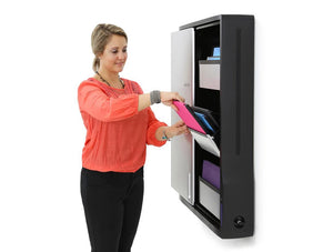 Ergotron Zip12 Charging Wall Cabinet For Surfaces And Ipads