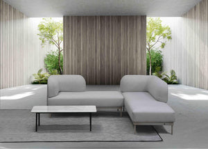 Etesian Modular Sofa With Coffee Table And Floor Rug In Indoor Setting